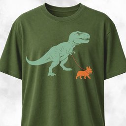 T Rex Walking A Frenchie T Shirt Gift For Dinosaur Lover