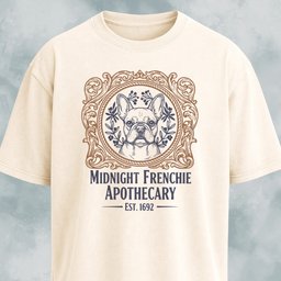 Midnight Frenchie Apothecary T Shirt Gift For Dog Lover