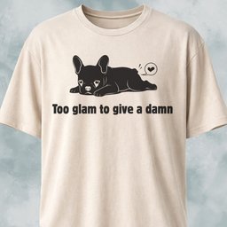 Too Glam To Give A Damn T Shirt Gift For Dog Lover