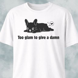 Too Glam To Give A Damn T Shirt Gift For Dog Lover