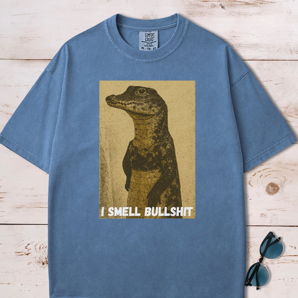 I Smell Bullshit Crocodile T Shirt Gift For Dog Lover