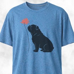 Red Flower Bulldog T Shirt Gift For Dog Lover