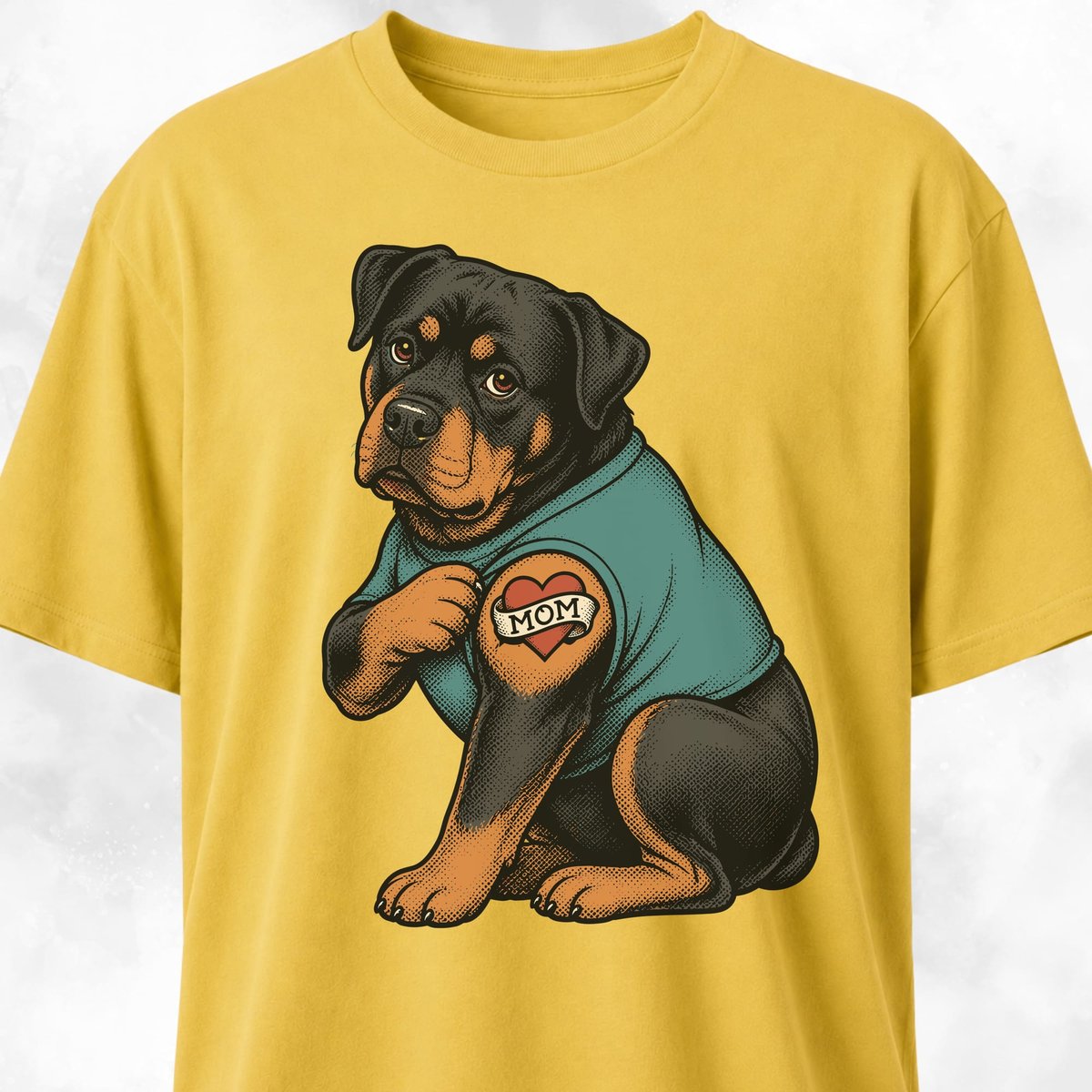 I Love Mom Tattoo Rottweiler T Shirt Gift For Mom