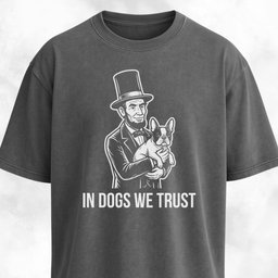 In Dogs We Trust Lincoln Frenchie T Shirt Gift For Dog Lover