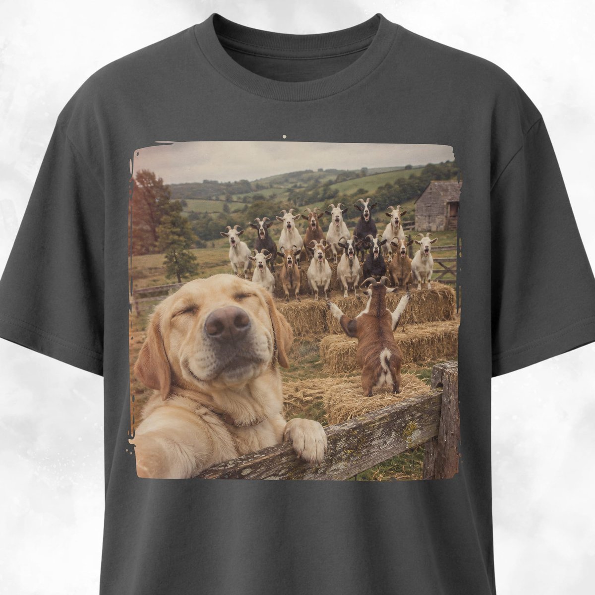 Goldie Farmyard Goat Choir Selfie T Shirt Gift For Dog Lover