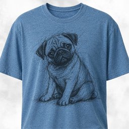 Pug Scribble T Shirt Gift For Dog Lover