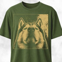 Modern Husky T Shirt Gift For Dog Lover