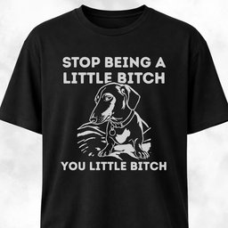 Stop Being A Little Bitch Dachshund Edition T Shirt Gift For Dog Lover
