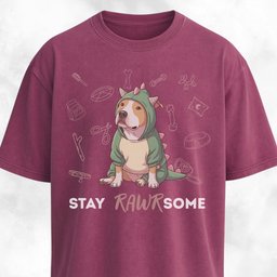 Pitbull In A Dinosaur Costume T Shirt Gift For Dinosaur Lover