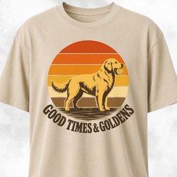 Good Times And Goldies T Shirt Gift For Dog Lover