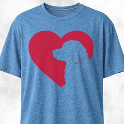 Heart Goldie Silhouette T Shirt Gift For Dog Lover