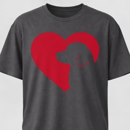 Heart Goldie Silhouette T Shirt Gift For Dog Lover