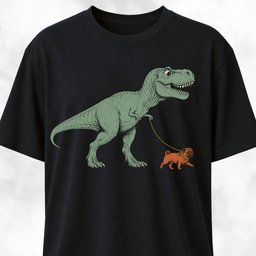 T Rex Walking A Pug T Shirt Gift For Dinosaur Lover