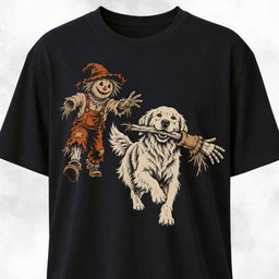 Golden Retriever Steals Scarecrows Arm T Shirt Gift For Dog Lover