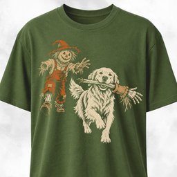 Golden Retriever Steals Scarecrows Arm T Shirt Gift For Dog Lover