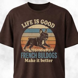 Life Is Good Frenchie T Shirt Gift For Dog Lover