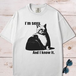 Im Sexy And I Know IT Chubby Cat T Shirt Gift For Cat Lover
