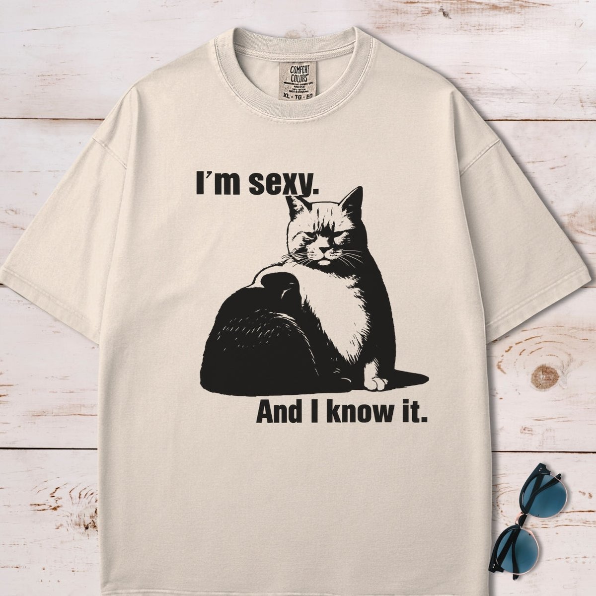 Im Sexy And I Know IT Chubby Cat T Shirt Gift For Cat Lover