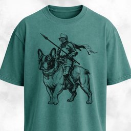 Knight Riding A Frenchie T Shirt Gift For Dog Lover
