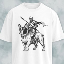Knight Riding A Frenchie T Shirt Gift For Dog Lover