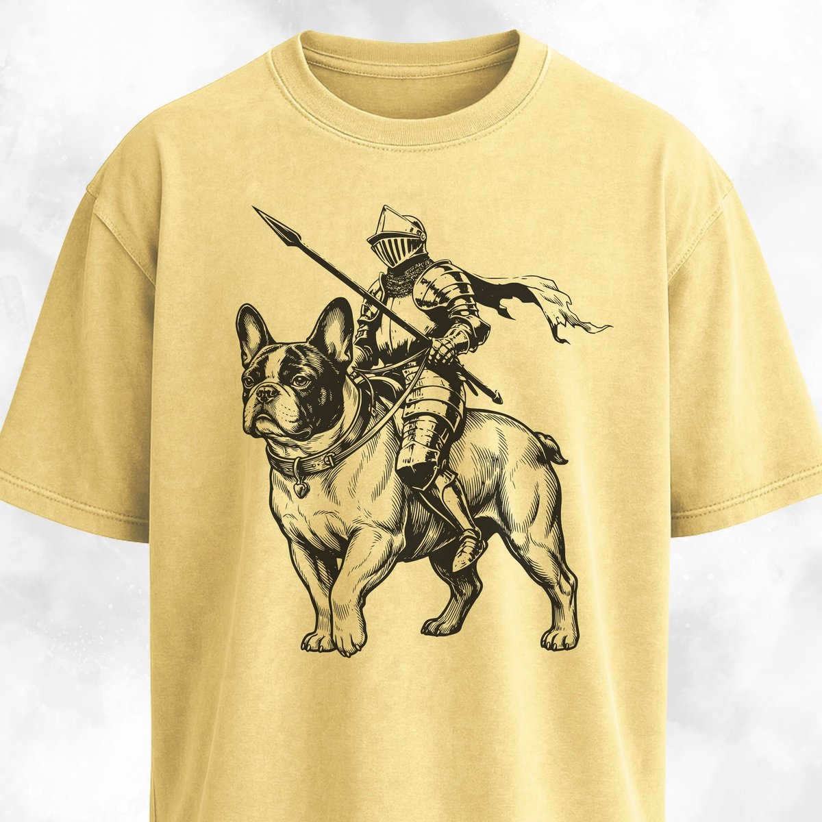 Knight Riding A Frenchie T Shirt Gift For Dog Lover