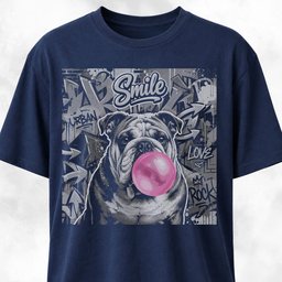 Punk Bubblegum Bulldog T Shirt Gift For Dog Lover