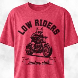 Low Riders Motor Club French Bulldog T Shirt Gift For Dog Lover