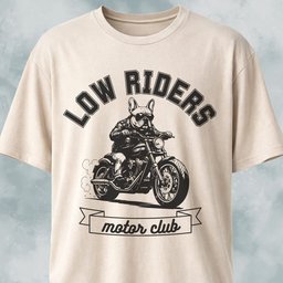 Low Riders Motor Club French Bulldog T Shirt Gift For Dog Lover
