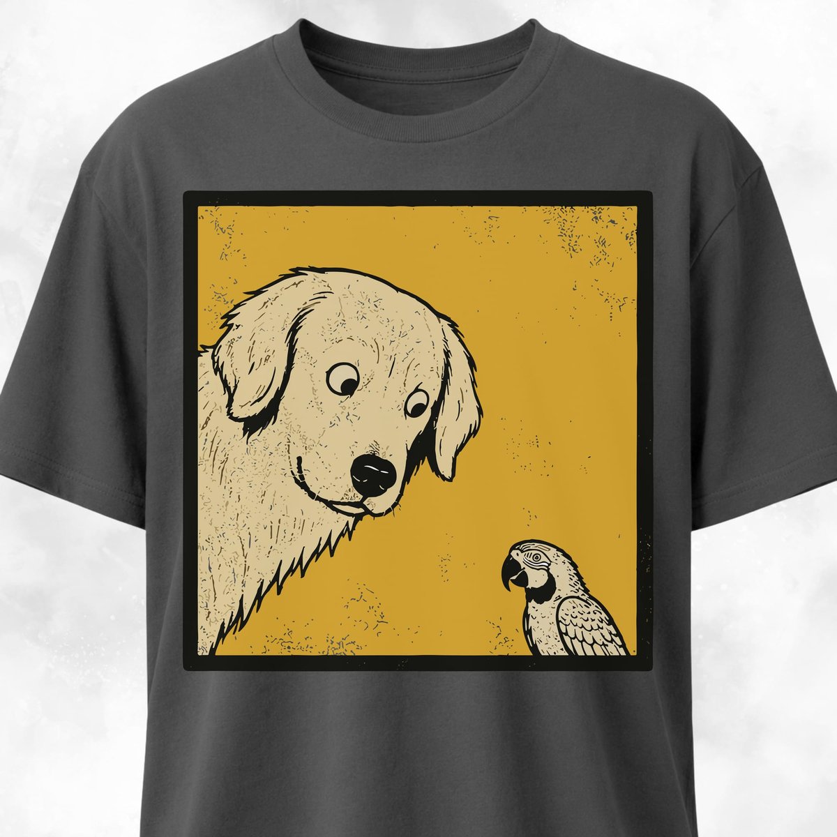 Goldie With Parrot T Shirt Gift For Dog Lover