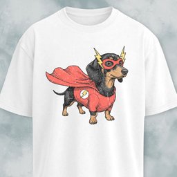 Superhero Dachshund T Shirt Gift For Dog Lover