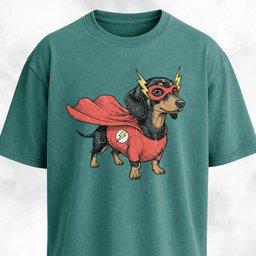 Superhero Dachshund T Shirt Gift For Dog Lover