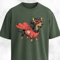 Superhero Dachshund T Shirt Gift For Dog Lover