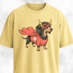 Superhero Dachshund T Shirt Gift For Dog Lover