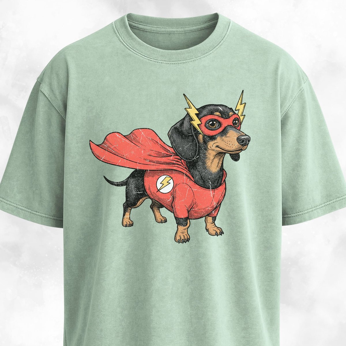 Superhero Dachshund T Shirt Gift For Dog Lover