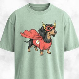 Superhero Dachshund T Shirt Gift For Dog Lover