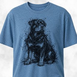 Scribble Rottweiler T Shirt Gift For Dog Lover