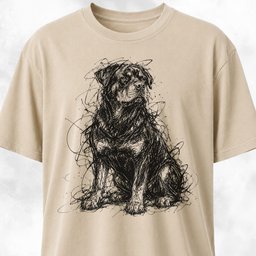 Scribble Rottweiler T Shirt Gift For Dog Lover
