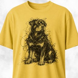 Scribble Rottweiler T Shirt Gift For Dog Lover