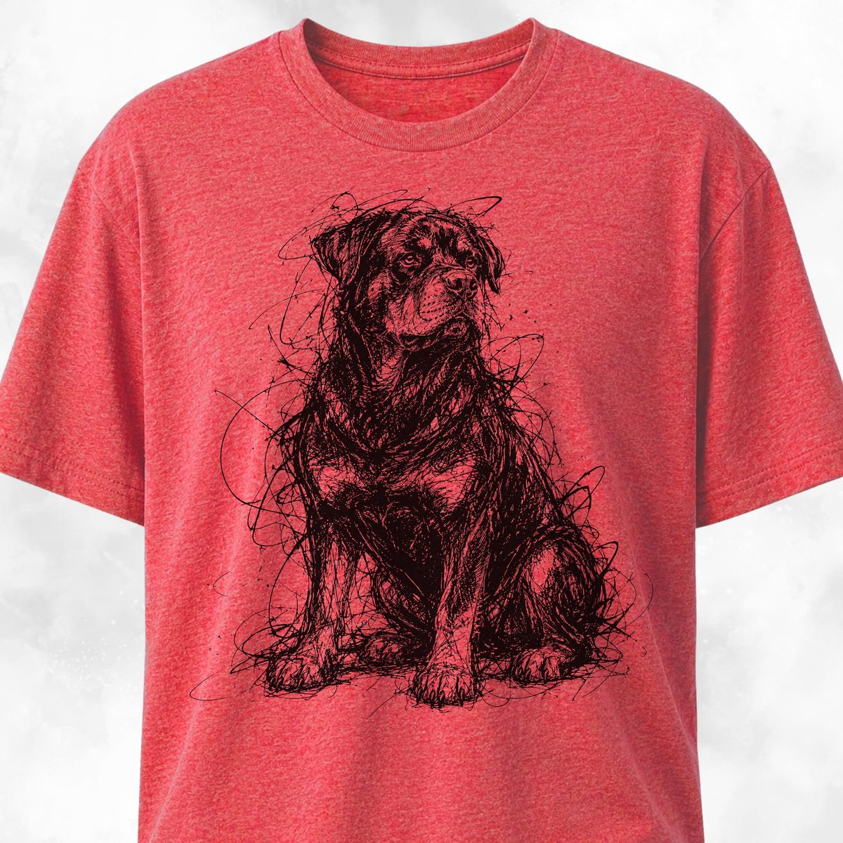 Scribble Rottweiler T Shirt Gift For Dog Lover