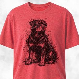 Scribble Rottweiler T Shirt Gift For Dog Lover