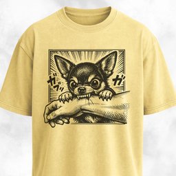 Manga Chihuahua Biting An Arm T Shirt Gift For Dog Lover