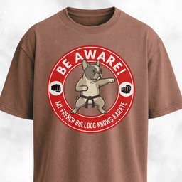 My French Bulldog Knows Karate T Shirt Gift For Dog Lover