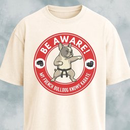 My French Bulldog Knows Karate T Shirt Gift For Dog Lover