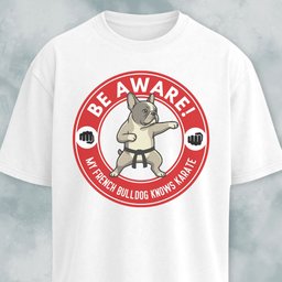 My French Bulldog Knows Karate T Shirt Gift For Dog Lover