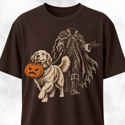 Golden Retriever And Pumpkin Horseman T Shirt Gift For Dog Lover