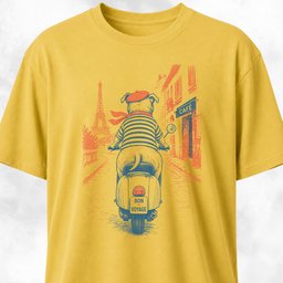 Pittie On A Scooter T Shirt Gift For Dog Lover