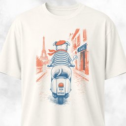 Pittie On A Scooter T Shirt Gift For Dog Lover