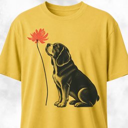 Red Flower Beagle T Shirt Gift For Dog Lover