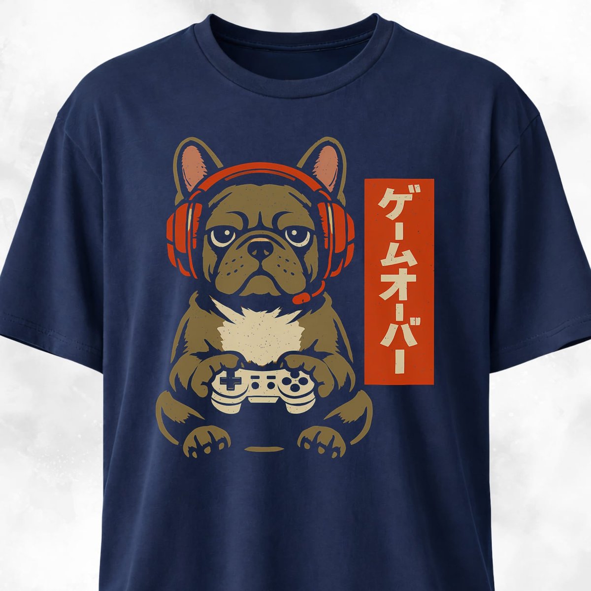 Retro Gamer Frenchie T Shirt Gift For Dog Lover