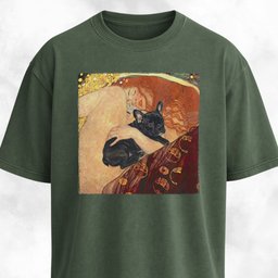 Klimts Danae With A Frenchie T Shirt Gift For Dog Lover